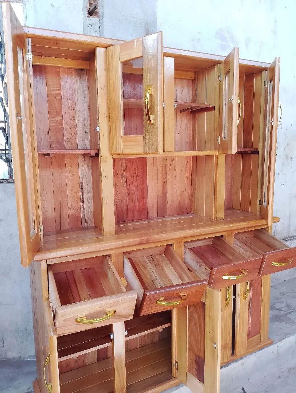 Armário de cozinha 4 portas madeira maciça (frete grátis