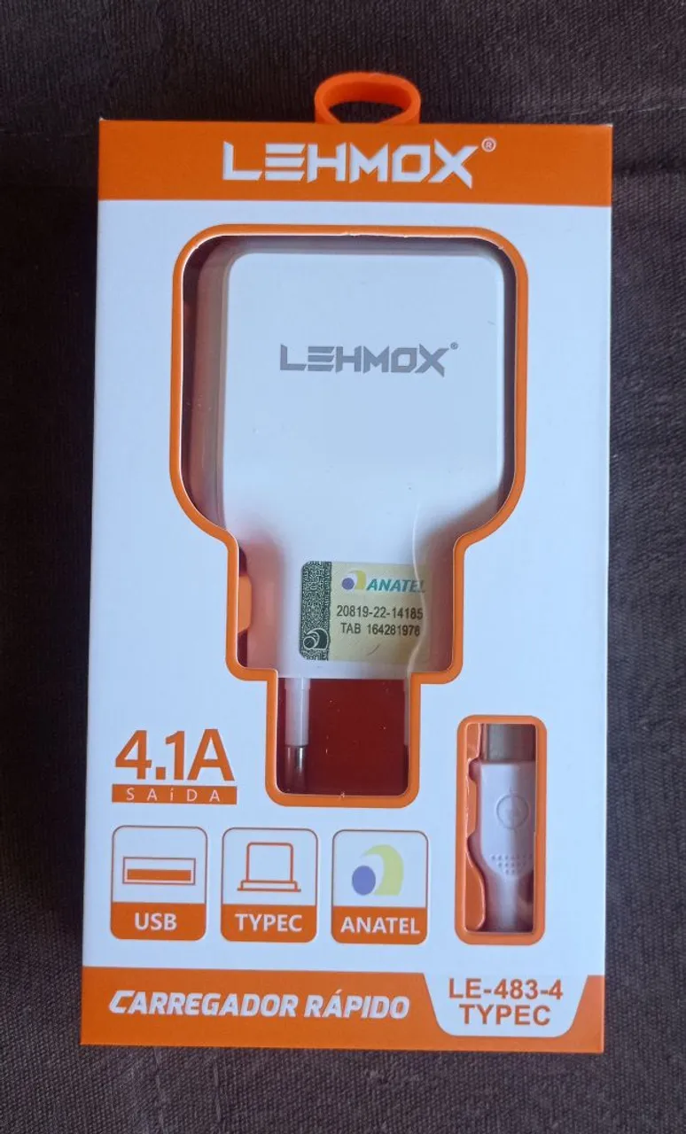 Carregador Rápido Lehmox 4.1A Tipo C