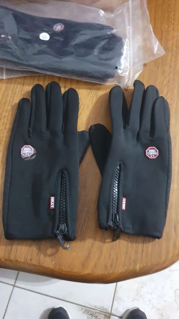 Luvas de Inverno semi impermeáveis com Ziper tam. G