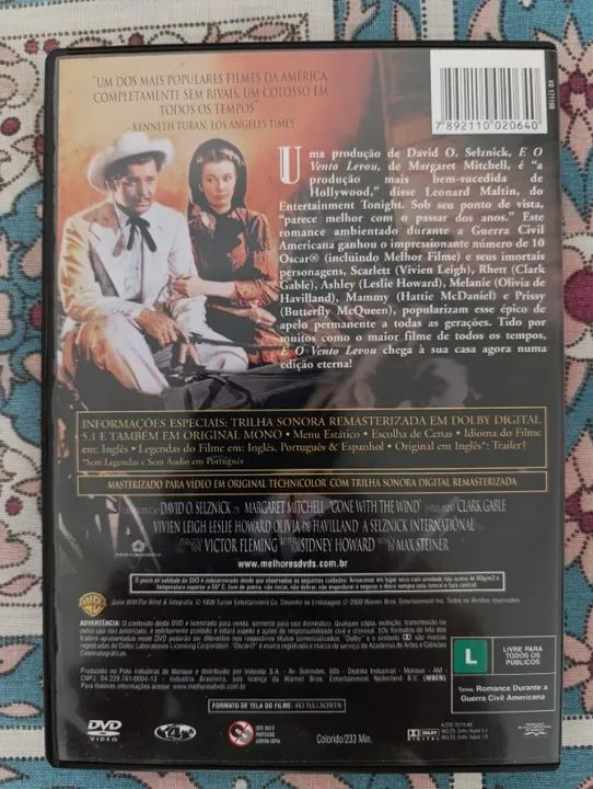 DVD filme E o Vento Levou (Gone with the wind) - Foto 2