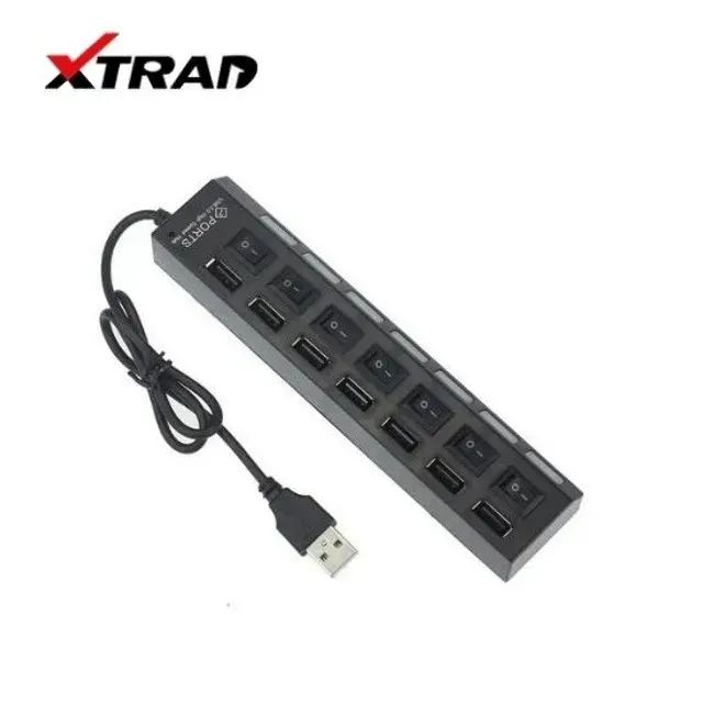 Hub Usb 7 Portas Extensão Usb 2.0 com Chave Lif - Foto 2