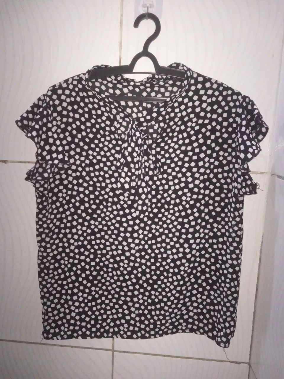 Blusa de Poá Preta Feminino G  - Foto 3