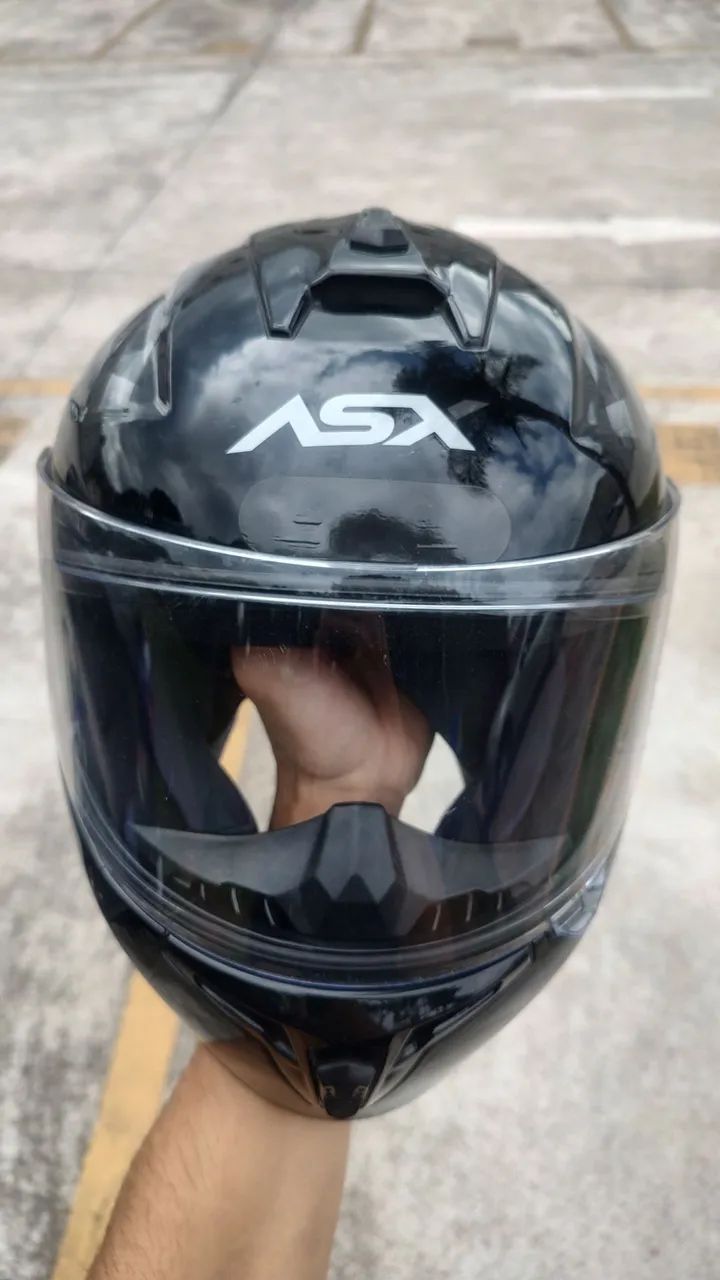 Capacete ASX Draken UK Preto/Cinza Tam 58 - Foto 4