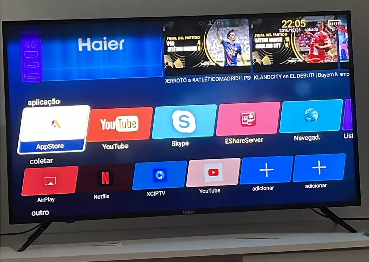 Smart TV Haier - Tela Grande e Aplicativos