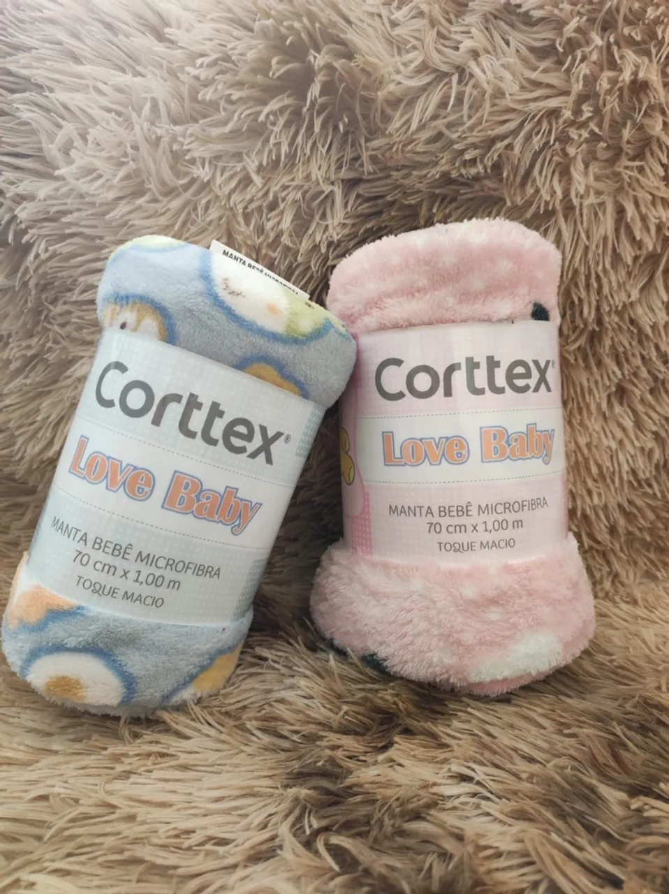 Manta Bebê Microfibra Corttex Love Baby 70x1,00m