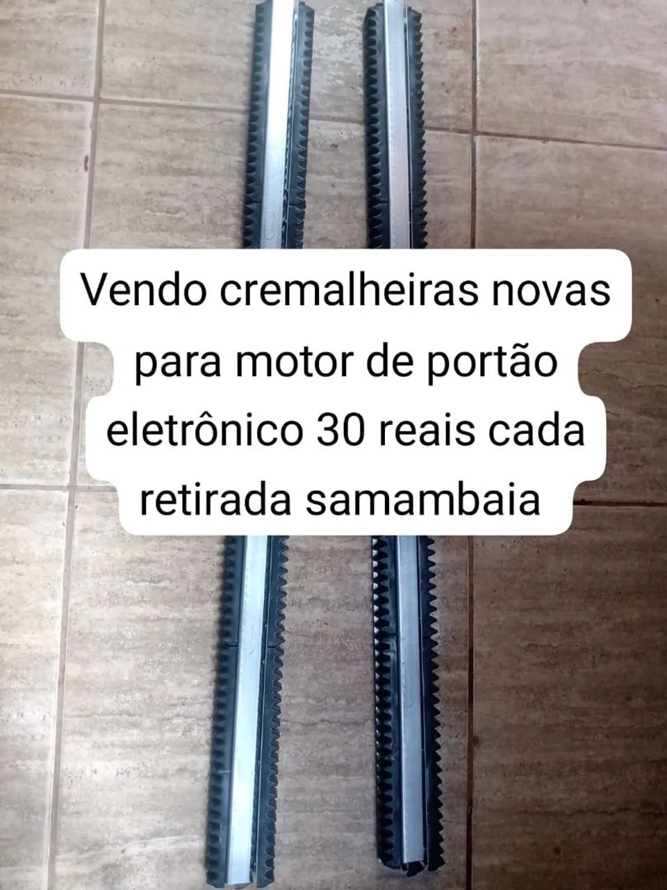Cremalheira nova para motor de portão eletrônico
