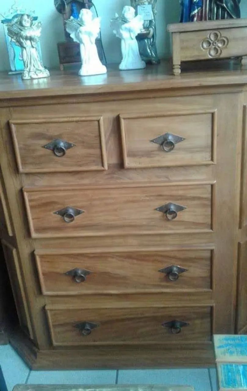 5-Drawer Solid Wood Dresser Made from Reclaimed Wood