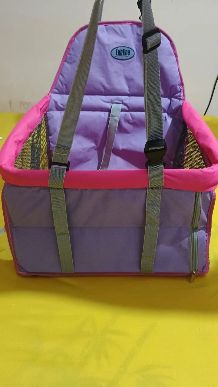Cadeirinha Tubline para Pets de até 10 kg para ser usada em carros - Foto 2