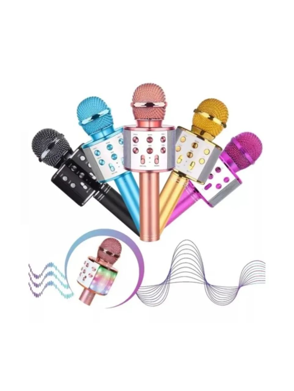 Microfones Sem Fio Universal Karaokê Mic Bluetooth - Foto 4