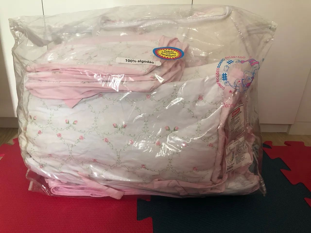 Enxoval de Berço - Protetor de berço com enchimento  - Foto 4