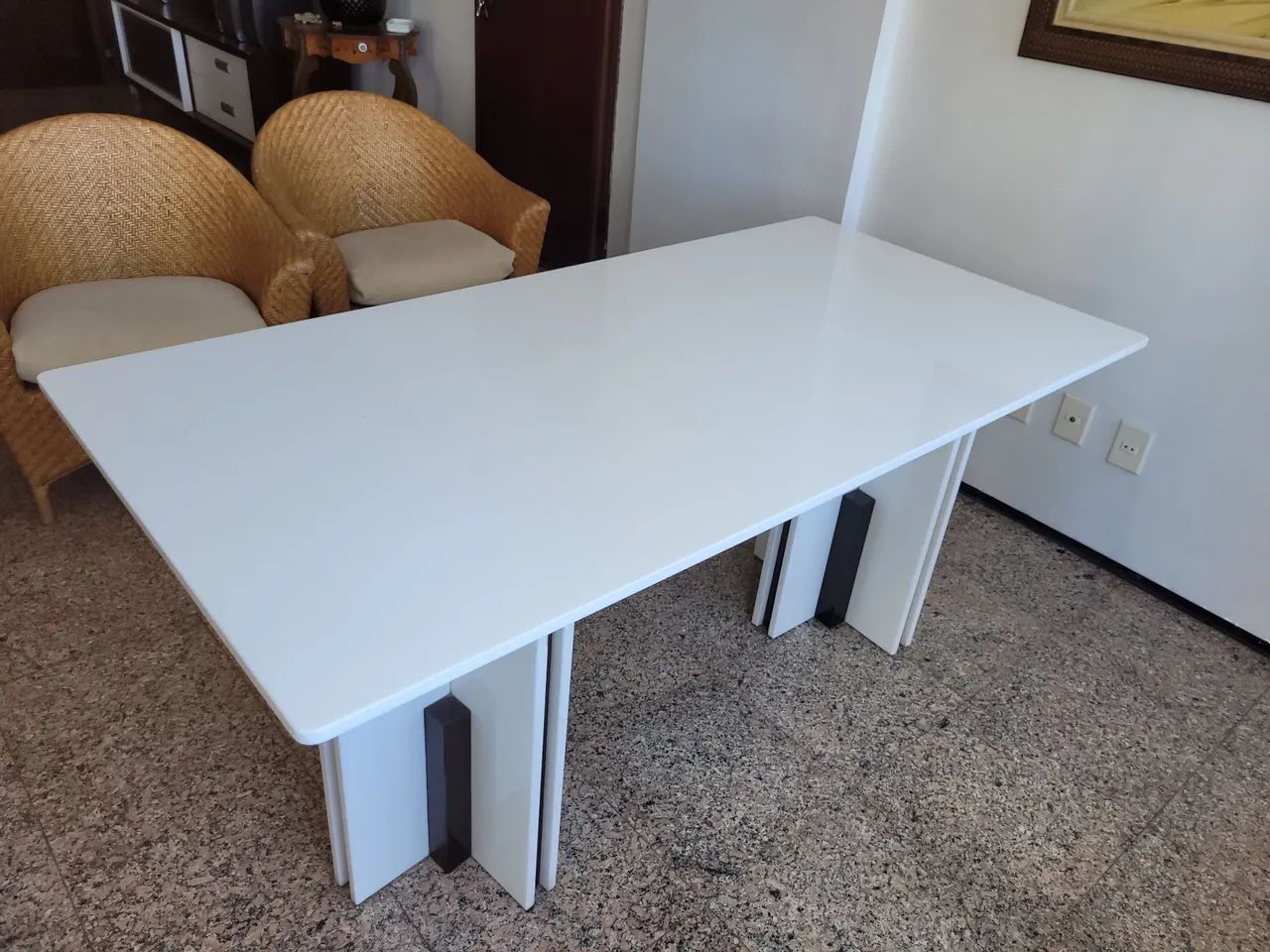 Mesa de Jantar Branca Stone age Mode 6 lugares - Foto 2