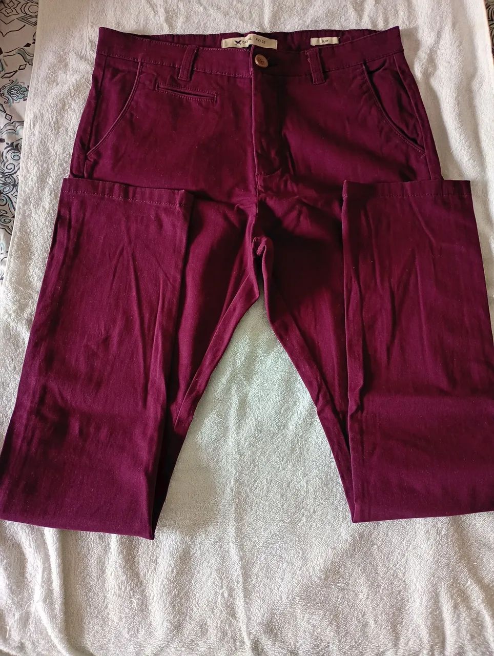 Calça de sarja masculina original Hering Tam 42 - Foto 4