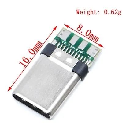 Conector USB Tipo C De 24 Pinos Macho - Foto 2