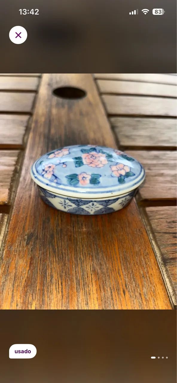 Porta joias porcelana antiguidade