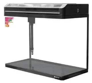 AQUÁRIO CURVO BOYU EA-60E 68L PRETO