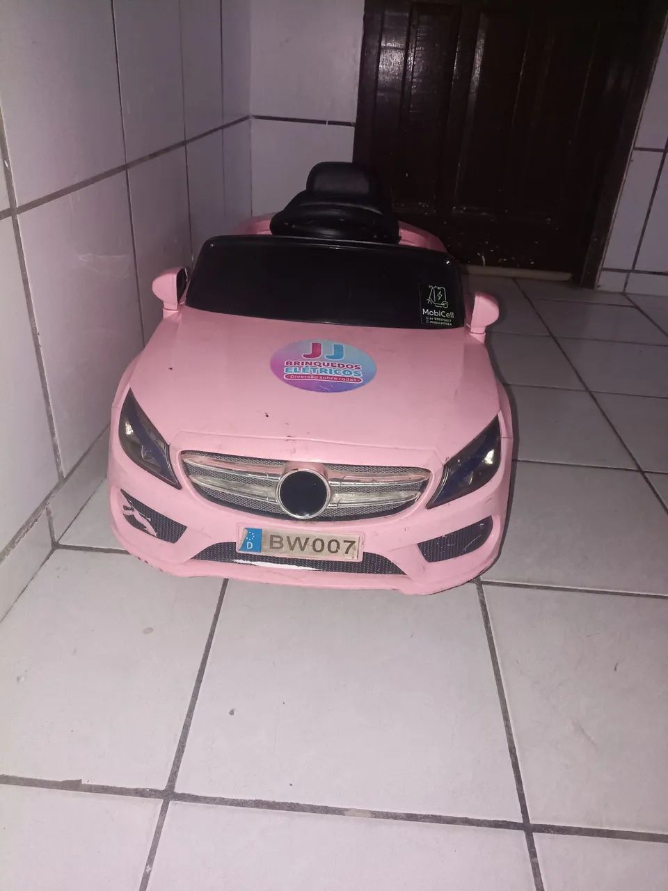 Carro elétrico infantil rosa 12v - Foto 4