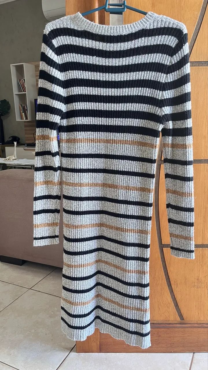 Vestido de Lã Manga Longa - Foto 2