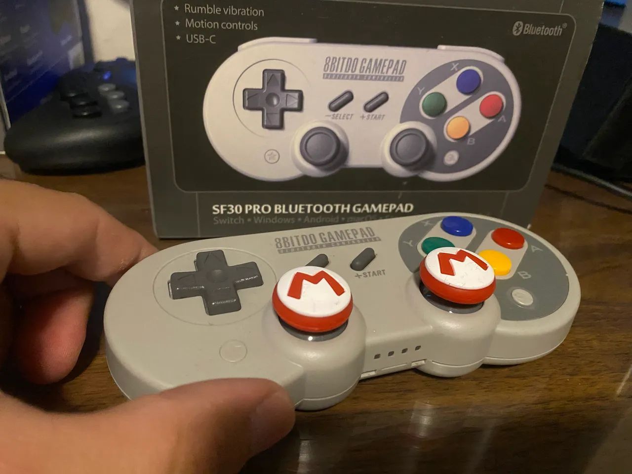 Controle 8Bitdo SNES na caixa  - Foto 2