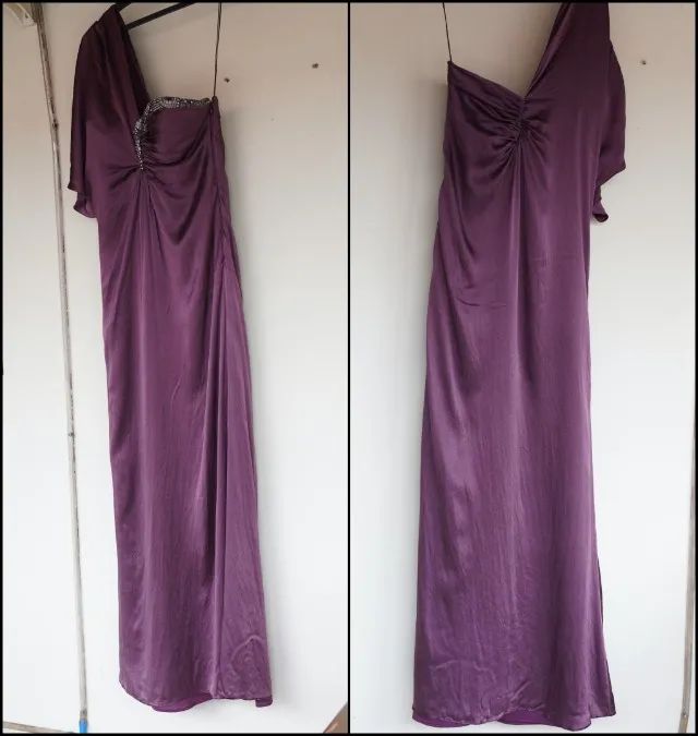 vestido longo de festa carlos miele 100% seda - Foto 2