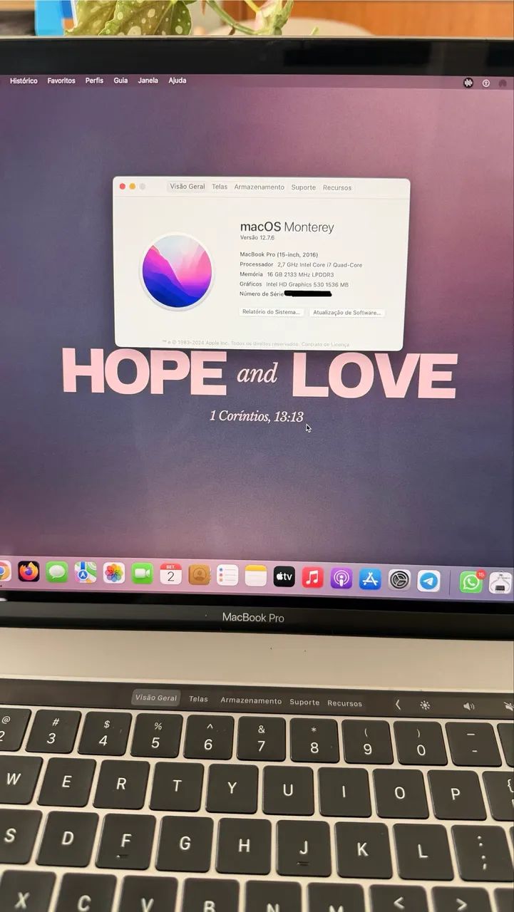 MacBook Pro 15 polegadas I7 - 2016 - 16/512gb - Foto 3
