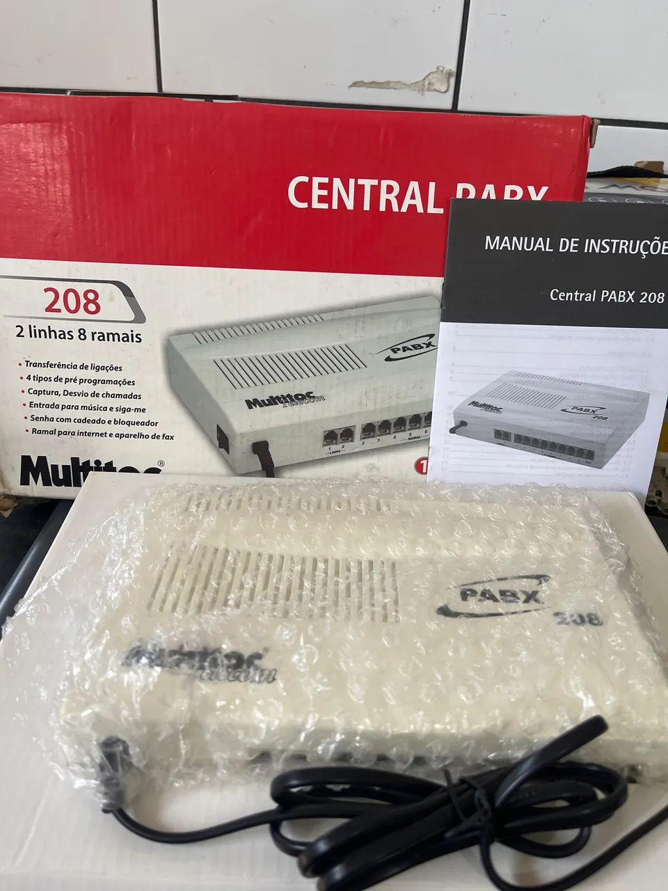 Pabx Multitoc 208 com 2 linhas 8 Ramais