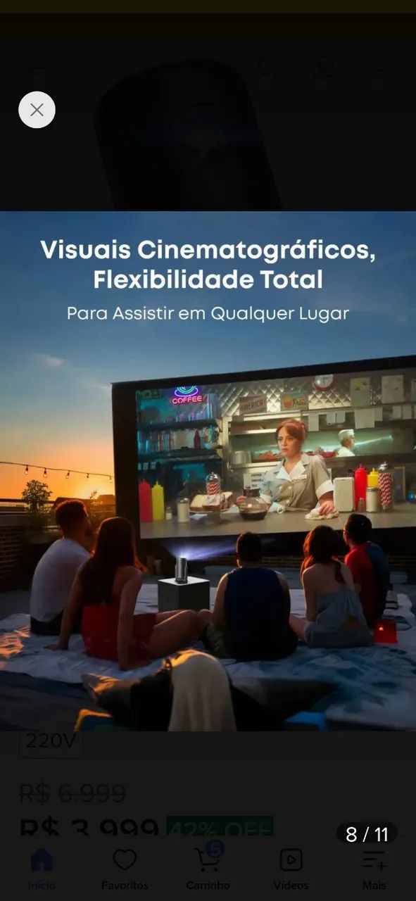 Mini Projetor Nebulização Anker, sem uso, na caixa. - Foto 4