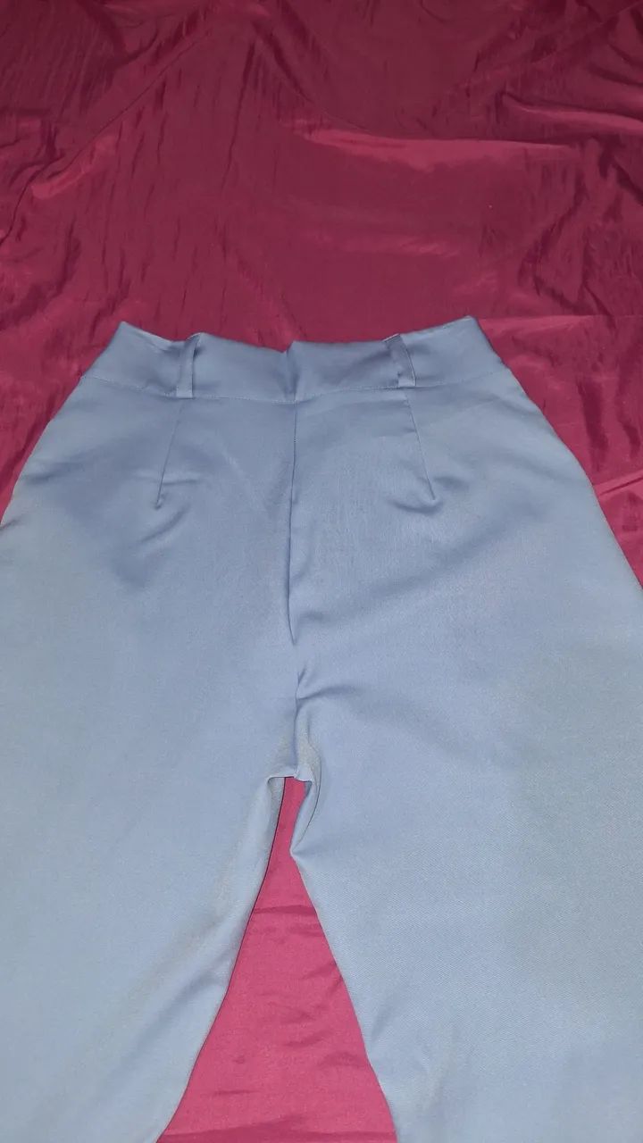 Calça feminina alfaiataria azul - Foto 5