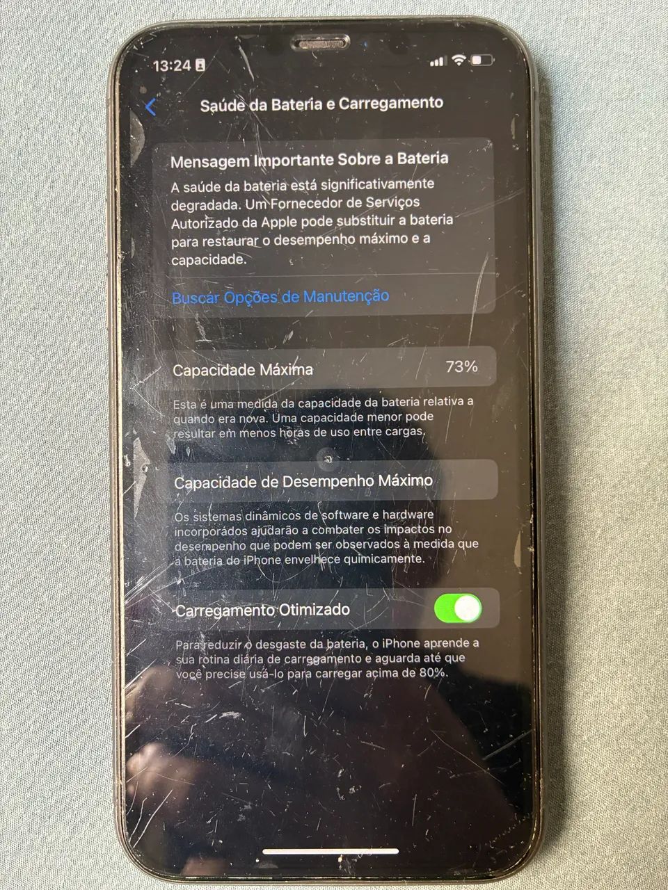 iphone 11 - Usado - 73% de bateria - Com película 