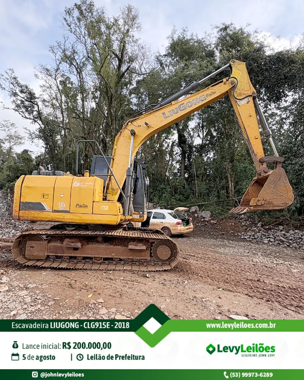 Escavadeira hidráulica LIUGONG modelo CLG915E ano 2018 - Leilão - Foto 6