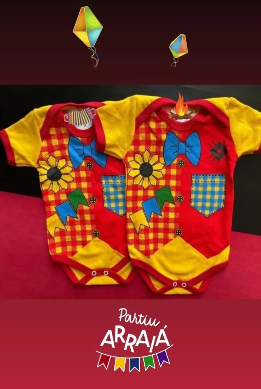 Roupas de São João para recém-nascido até 1 ano. +5,00 e leve GRÁTIS um vestido  - Foto 2
