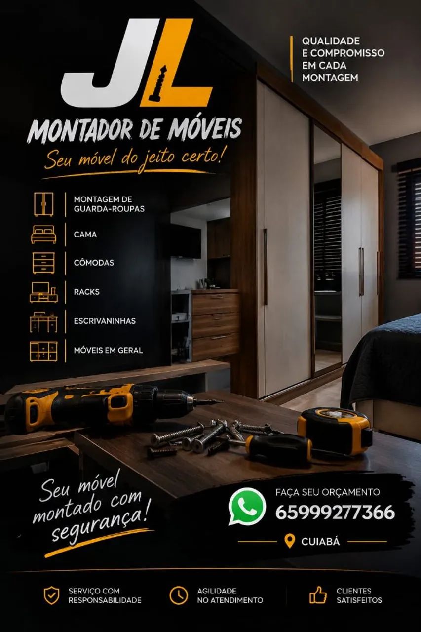 Montador de móveis. Faça seu orçamento rápido e grátis 