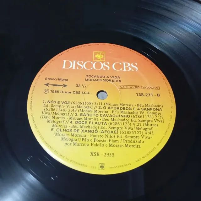 LP Vinil Moraes Moreira - Tocando a Vida (1985) - Foto 3