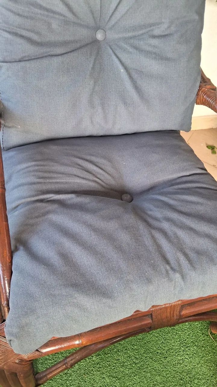 Conjunto sofá e 2 poltronas bamboo  - Foto 4