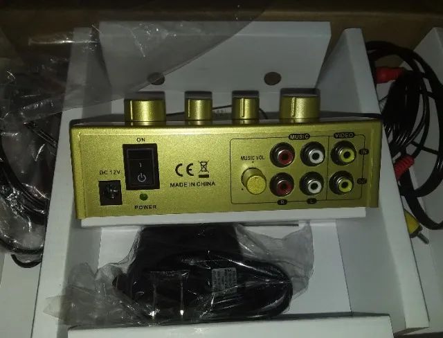 karaokê Sound Mixer com Eco - NKR com entradas duplas de microfone - Foto 3
