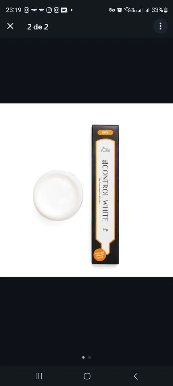 Gel Volia Control White - Sachê 14g - Foto 2