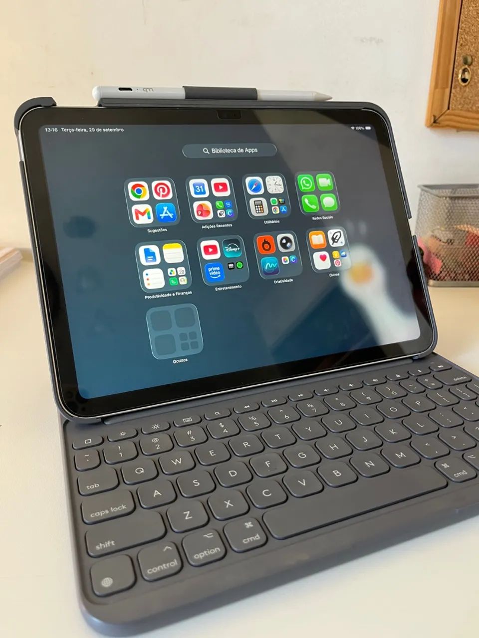 iPad 10° geração capa teclado e caneta WB  - Foto 2