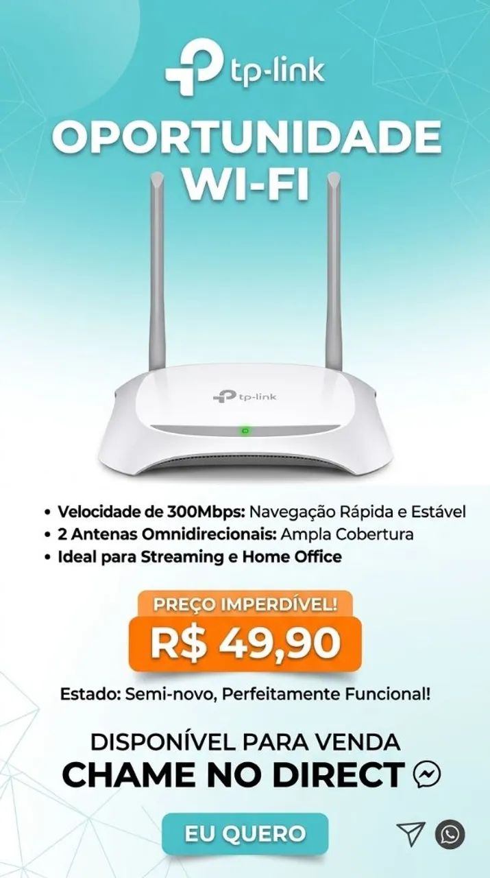 Roteador tp-link Oportunidade 