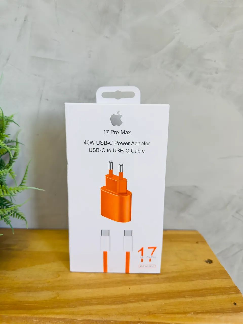 Carregador 40W Laranja | Para iPhone 15, 16 e 17 Pro Max | Entrega Imediata