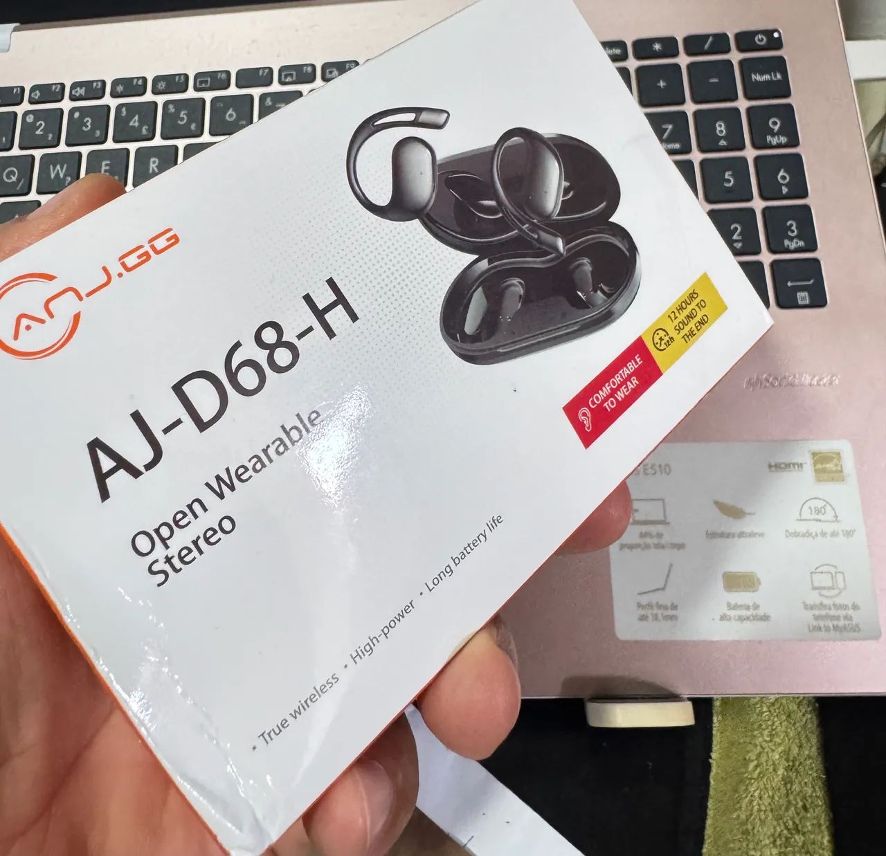 Fone Bluetooth de gancho ideal para prática de exercícios em dois modelos - Foto 5