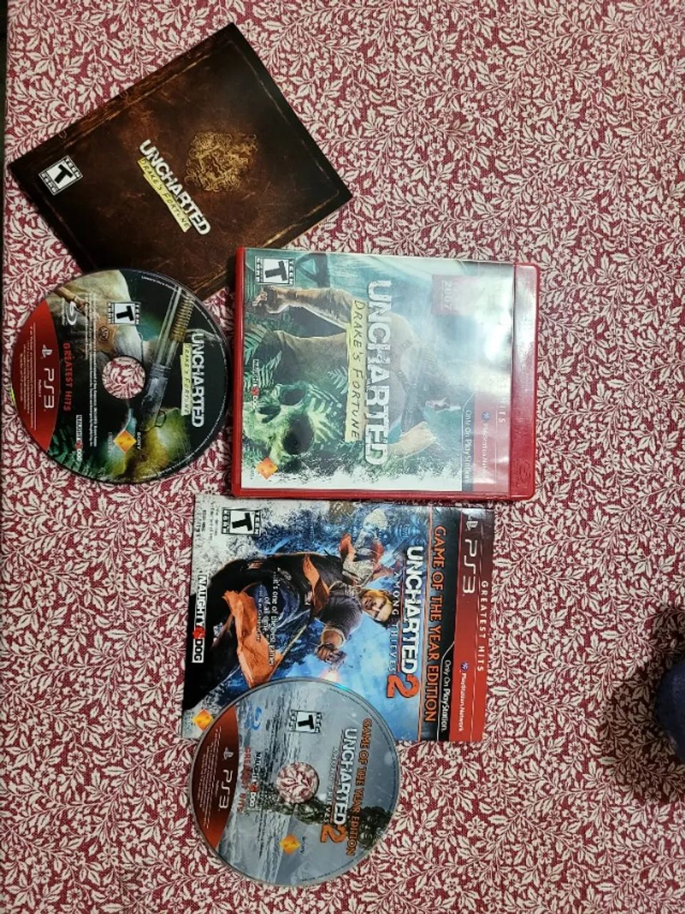 Combo jogos PS3 Uncharted 1 e 2 