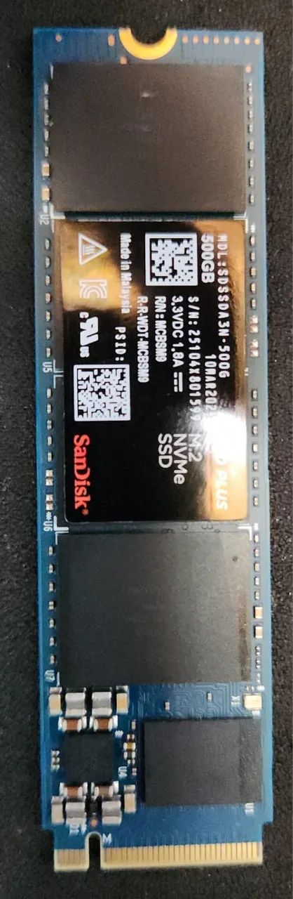 SSD NVME SanDisk Plus 500gb
