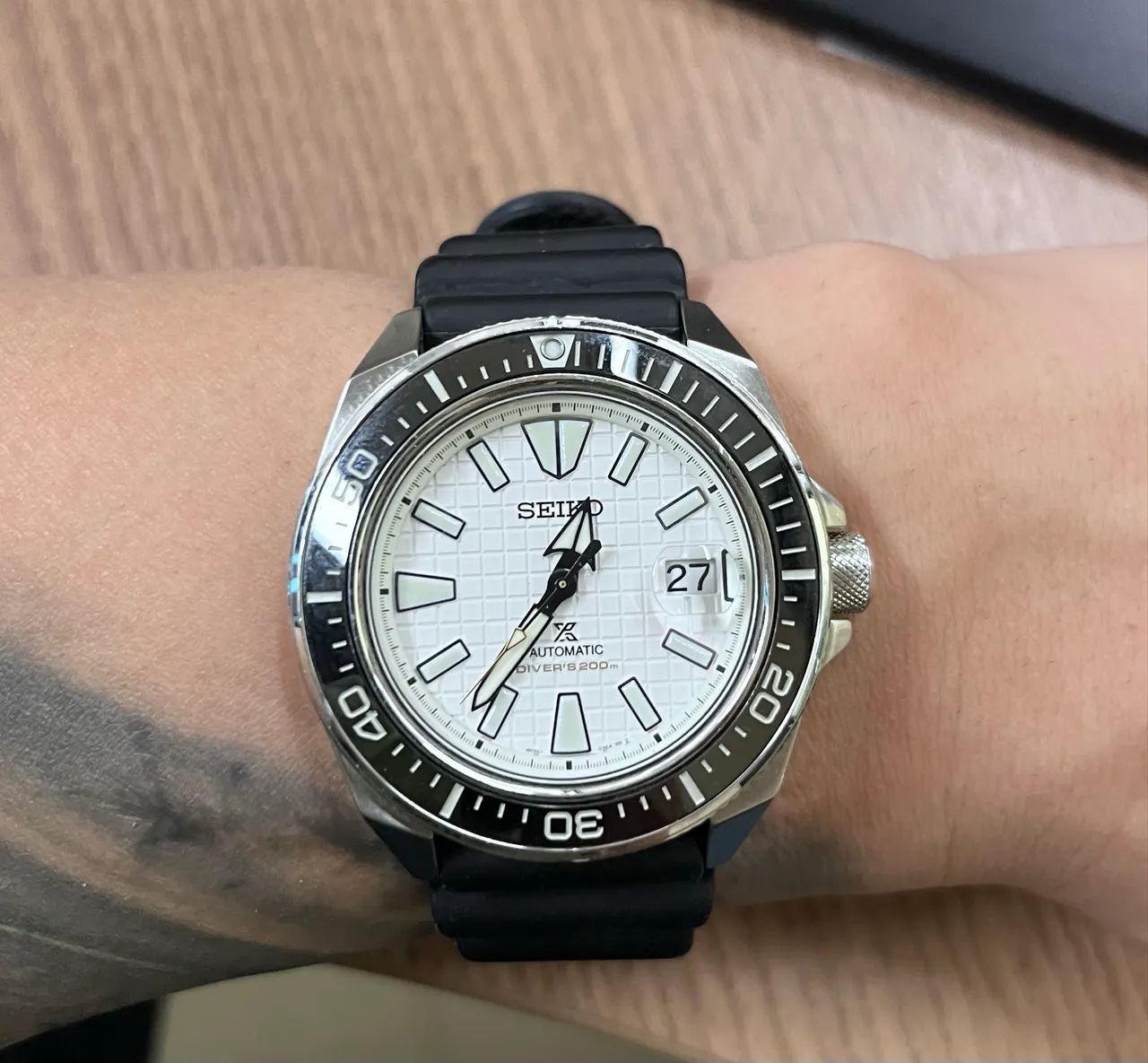 Relógio SEIKO Samurai Branco 