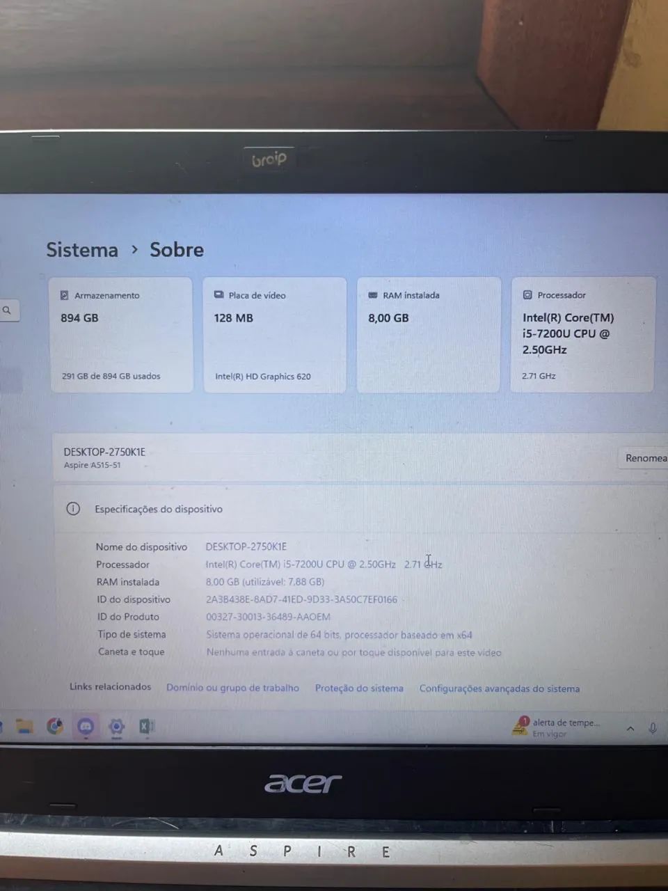 Notebook Acer 22" I5 1TB 8gb - Foto 2