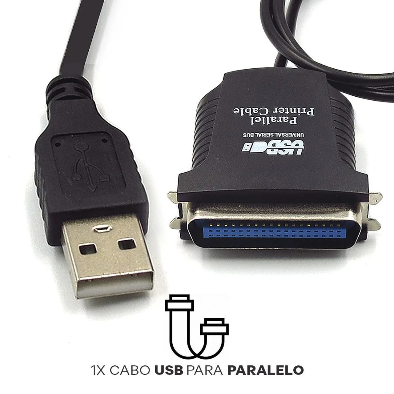 Cabo Paralelo X USB para Impressora 