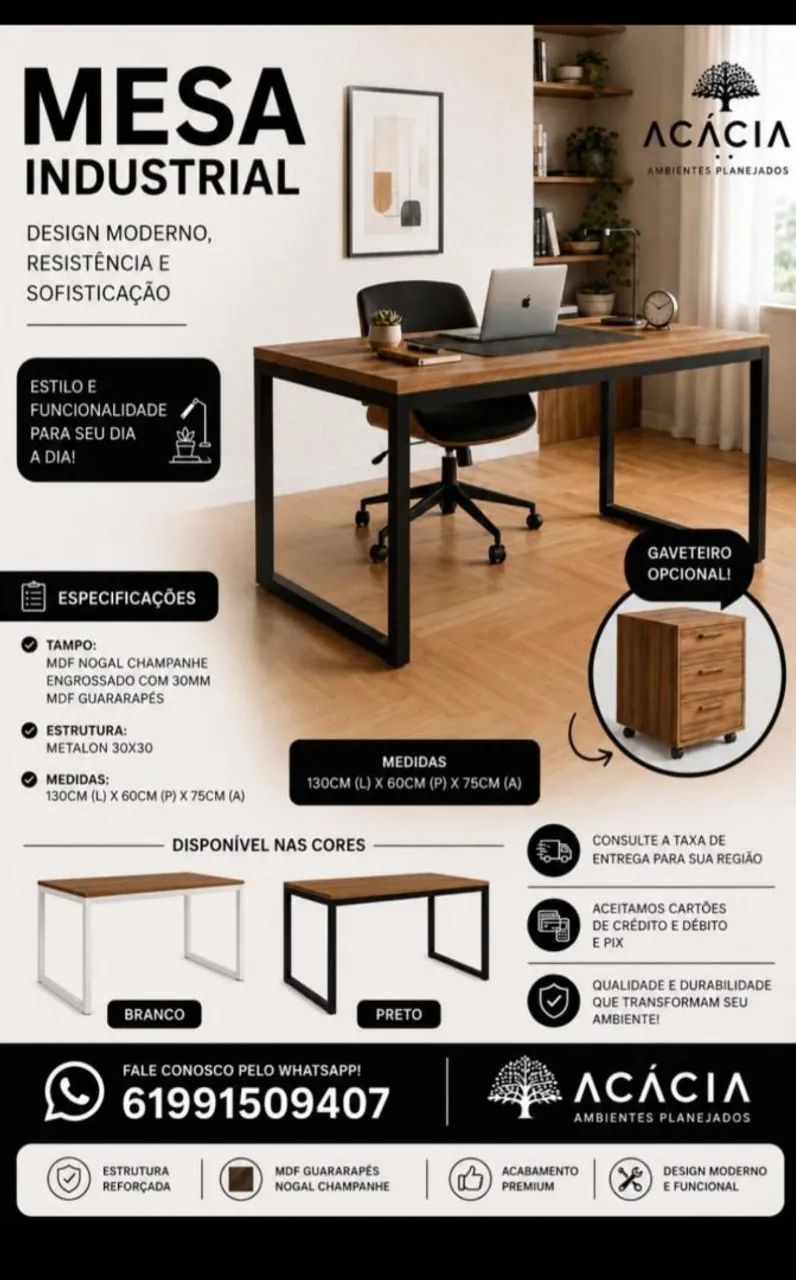 Mesa industrial "MONTADA"