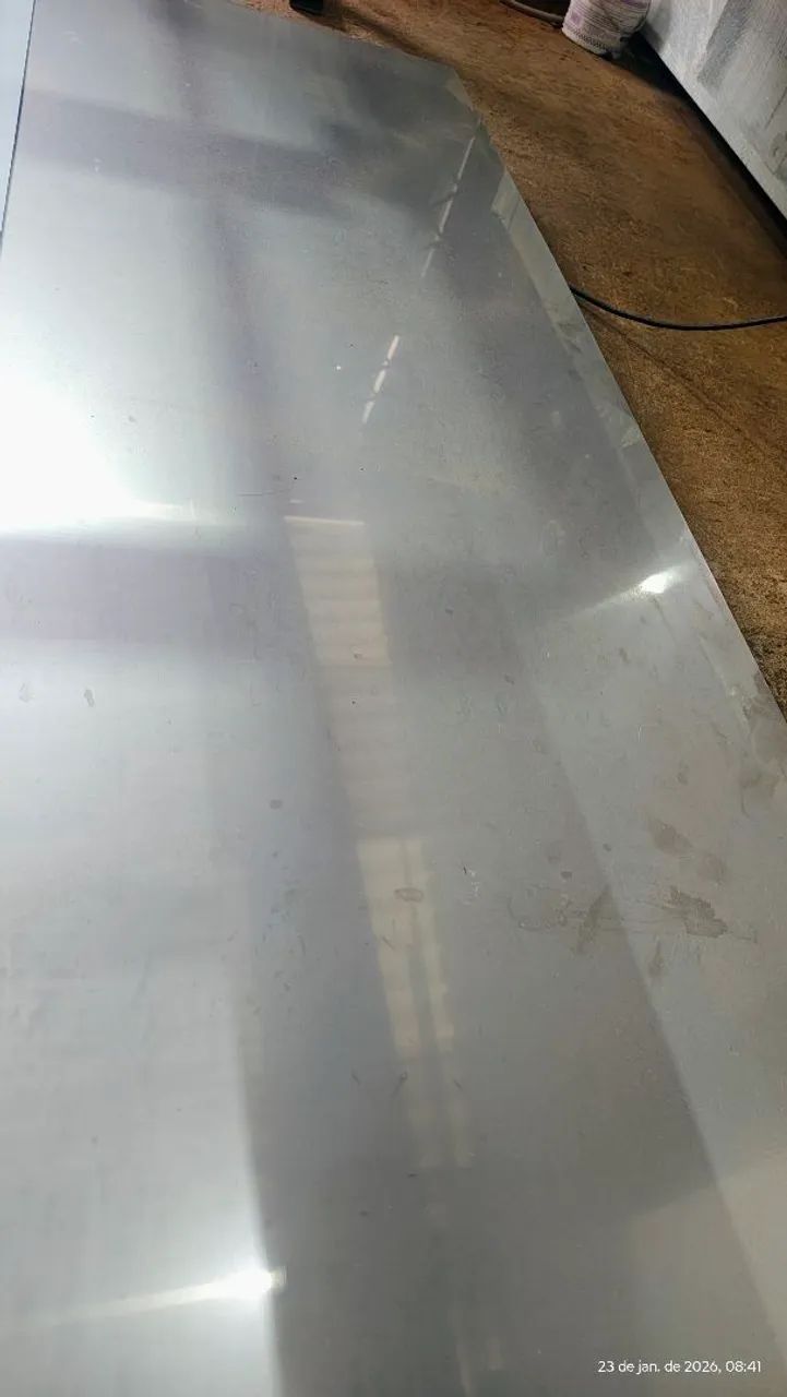  6 chapas inox 304, 1mm espessura, comprimento 2000, largura 1250, chapa fosca sem brilho  - Foto 3