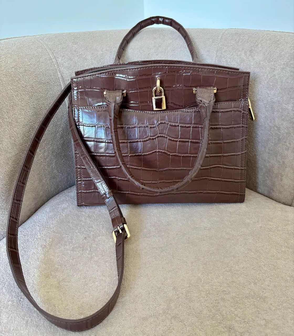 Vendo bolsa nova de couro Croco Corello!