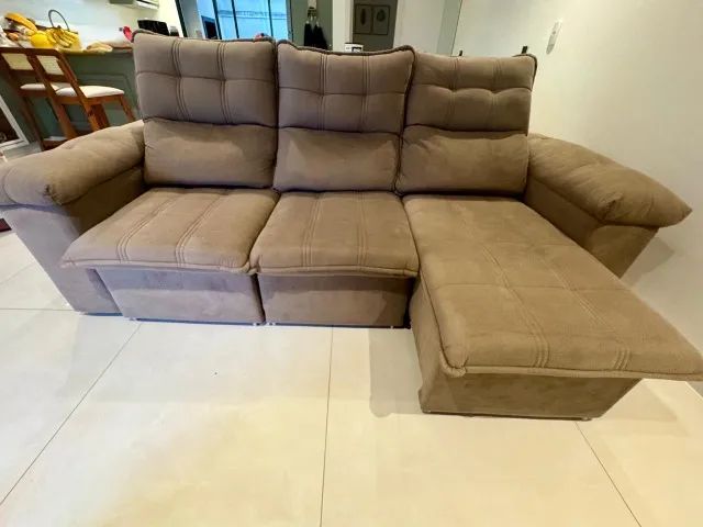 Sofa retrátil e reclinável 2,30m - 3 lugares - Foto 2