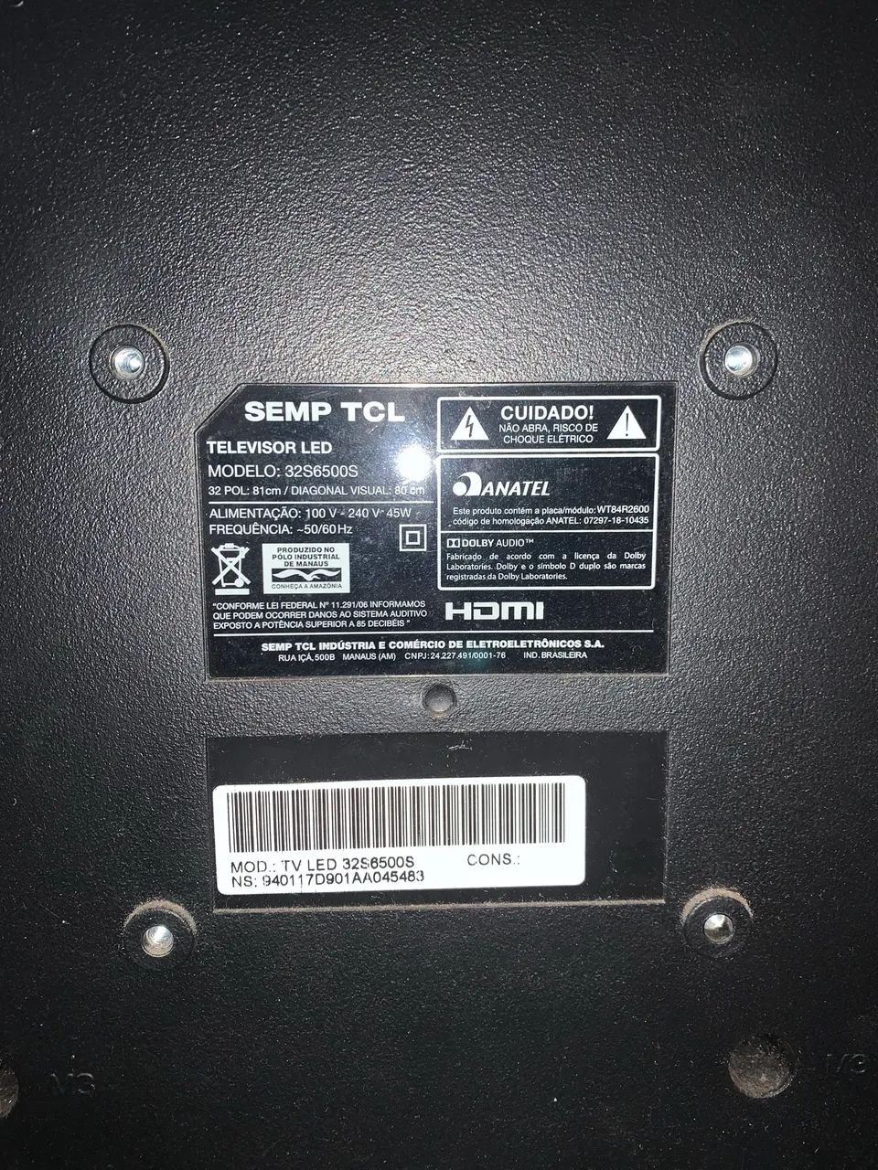 TV TCL 32 POLEGADAS 