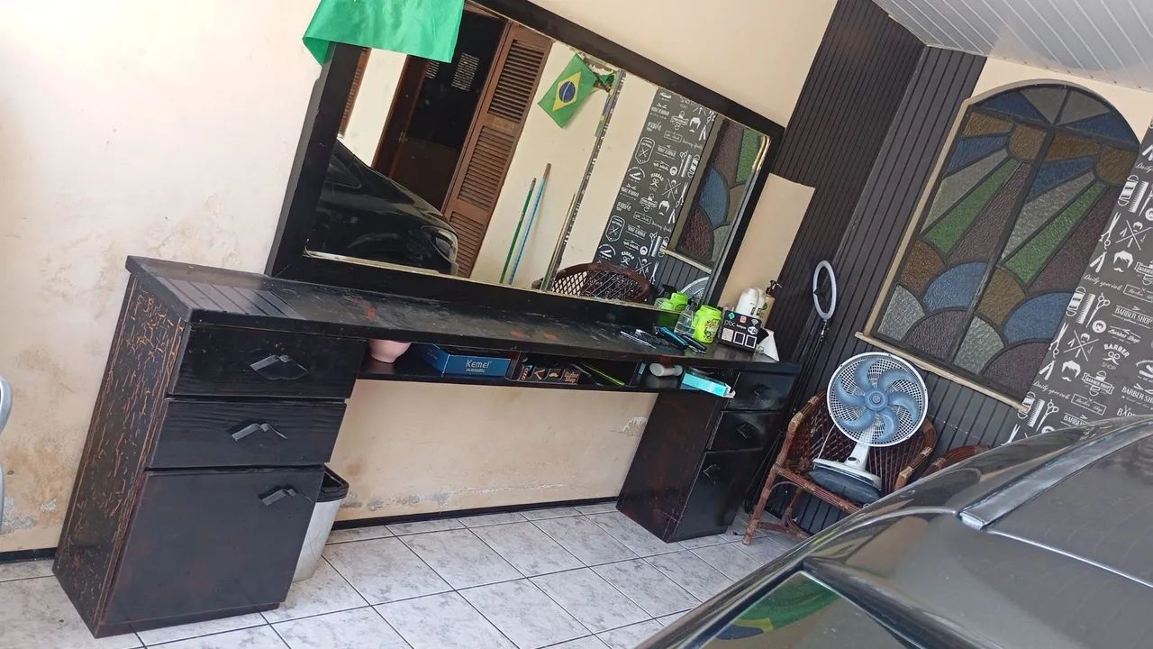 Bancada Rústica para Barbearia.